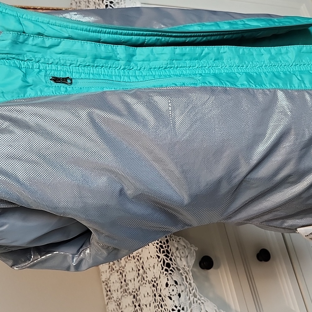 Columbia Women's White Out II Teal Puffer Jacket Size L Omni-Heat Thermal Lining - Picture 9 of 16